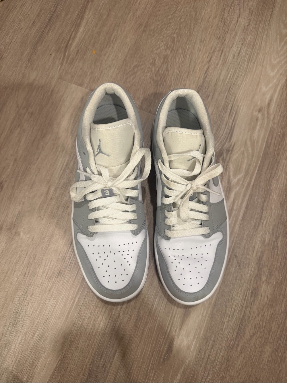 Nike Air Jordan Low White & Light Gray Sneakers